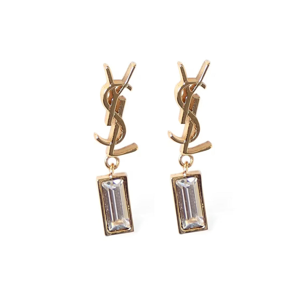 YSL Monogram 18K Gold Earrings