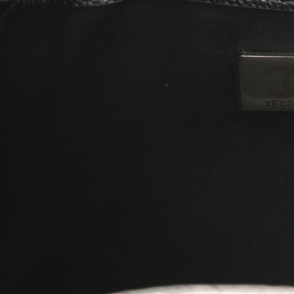Metallic Caviar Quilted Mini Chanel 25 Handbag Anthracite