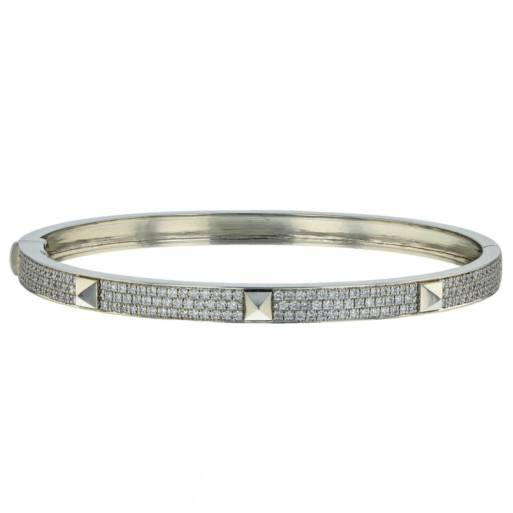 Hermes Collier De Chien Diamond 18K Gold Bracelet