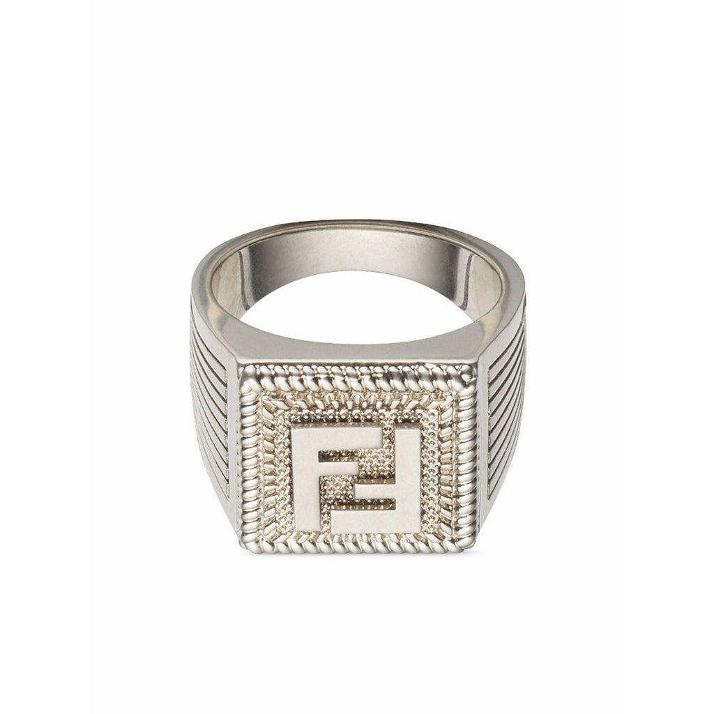 FF Guillochet 18K Gold Ring