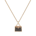 Hermes Amulettes Kelly Black Diamonds 18K Gold Necklace