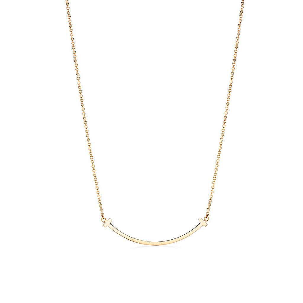 Tiffany Smile Pendant 18K Gold Necklace