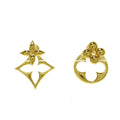 Louis Vuitton Flower Gram 18K Gold Earrings