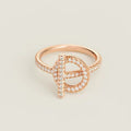 Hermes Echappee Diamond 18K Gold Ring