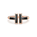 Tiffany Black Onyx Wire 18K Gold Ring