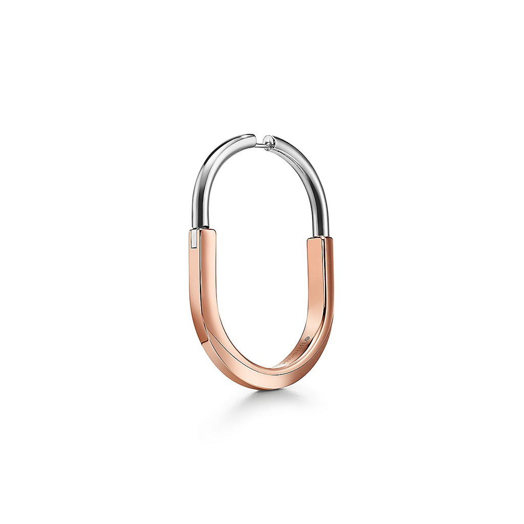 Tiffany Lock Diamond 18K Gold Earrings