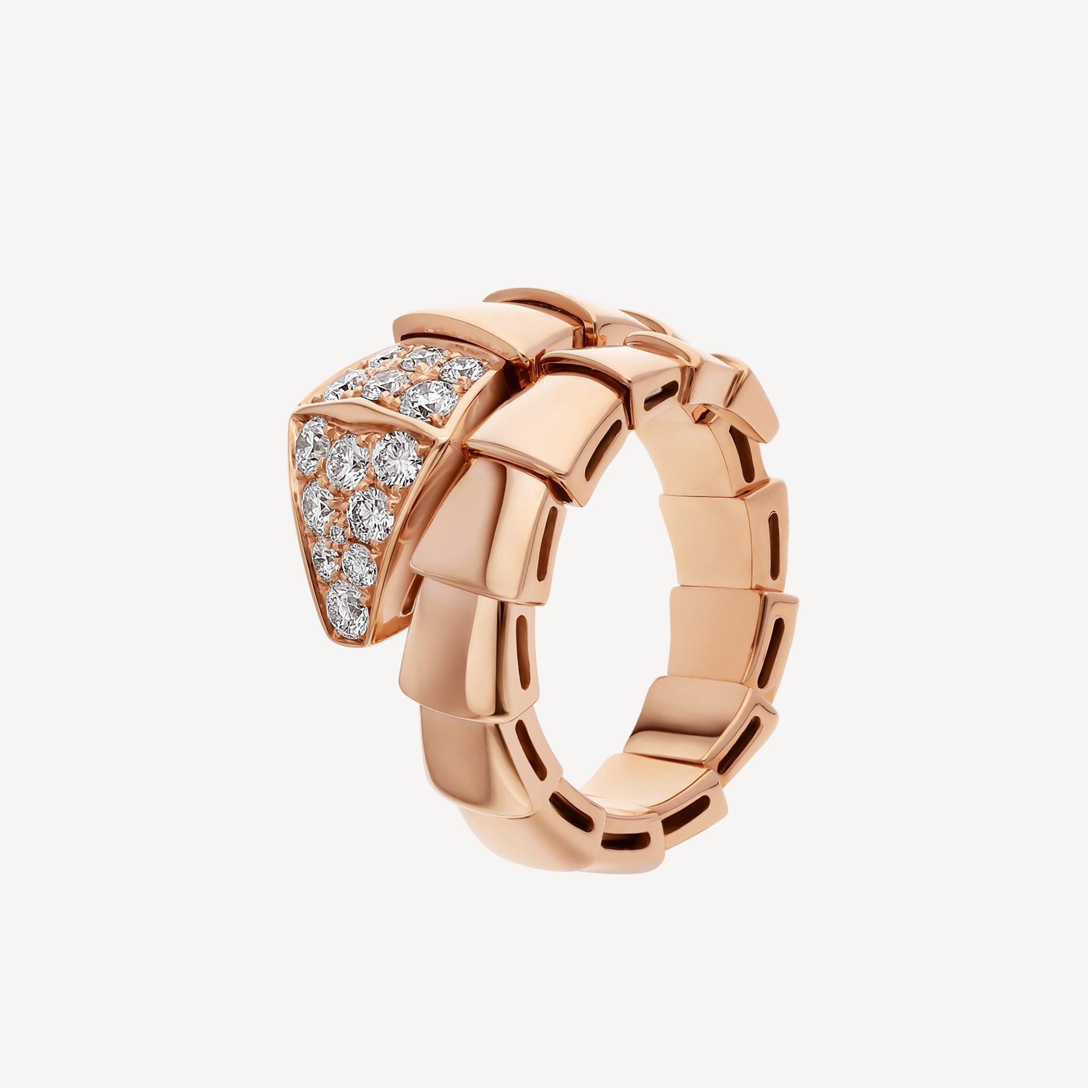 Bvlgari Serpenti Viper Head Diamond 18K Gold Ring