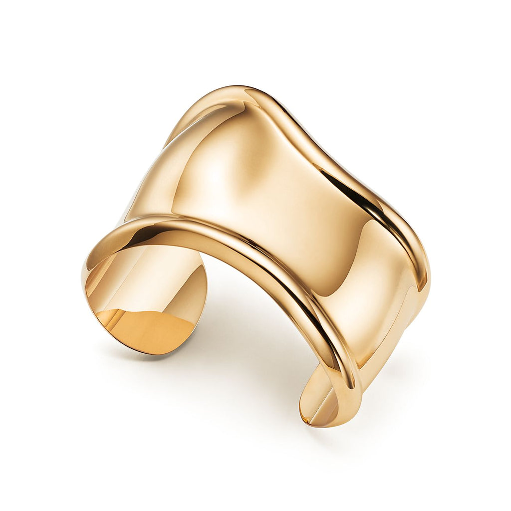 Tiffany Elsa Peretti Small Bone Cuff 18K Gold Bracelet