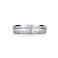 Tiffany Narrow Pave Diamond 18K Gold Ring