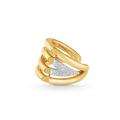 Louis Vuitton Volt Upside Down Diamonds 18K Gold Ring