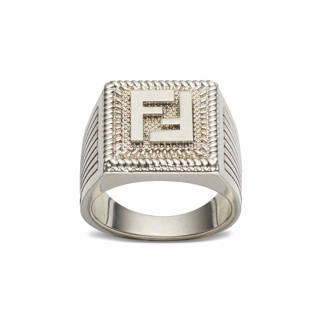 FF Guillochet 18K Gold Ring