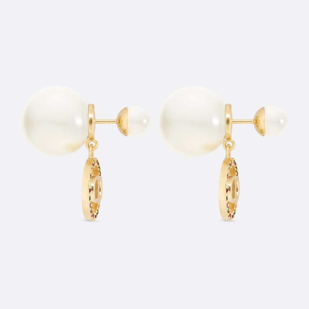 Dior Tribales Multicolor Crystals 18K Gold Earrings