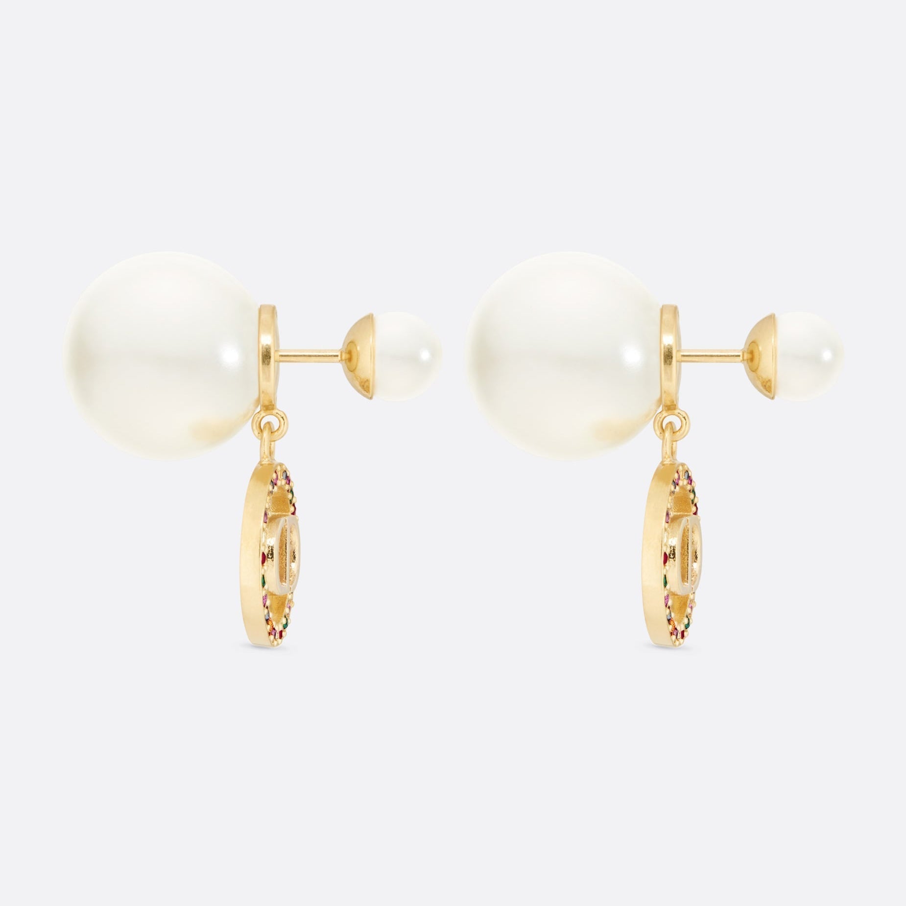 Dior Tribales Multicolor Crystals 18K Gold Earrings