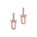 Tiffany HardWear Large Link Diamonds 18K Gold Earrings