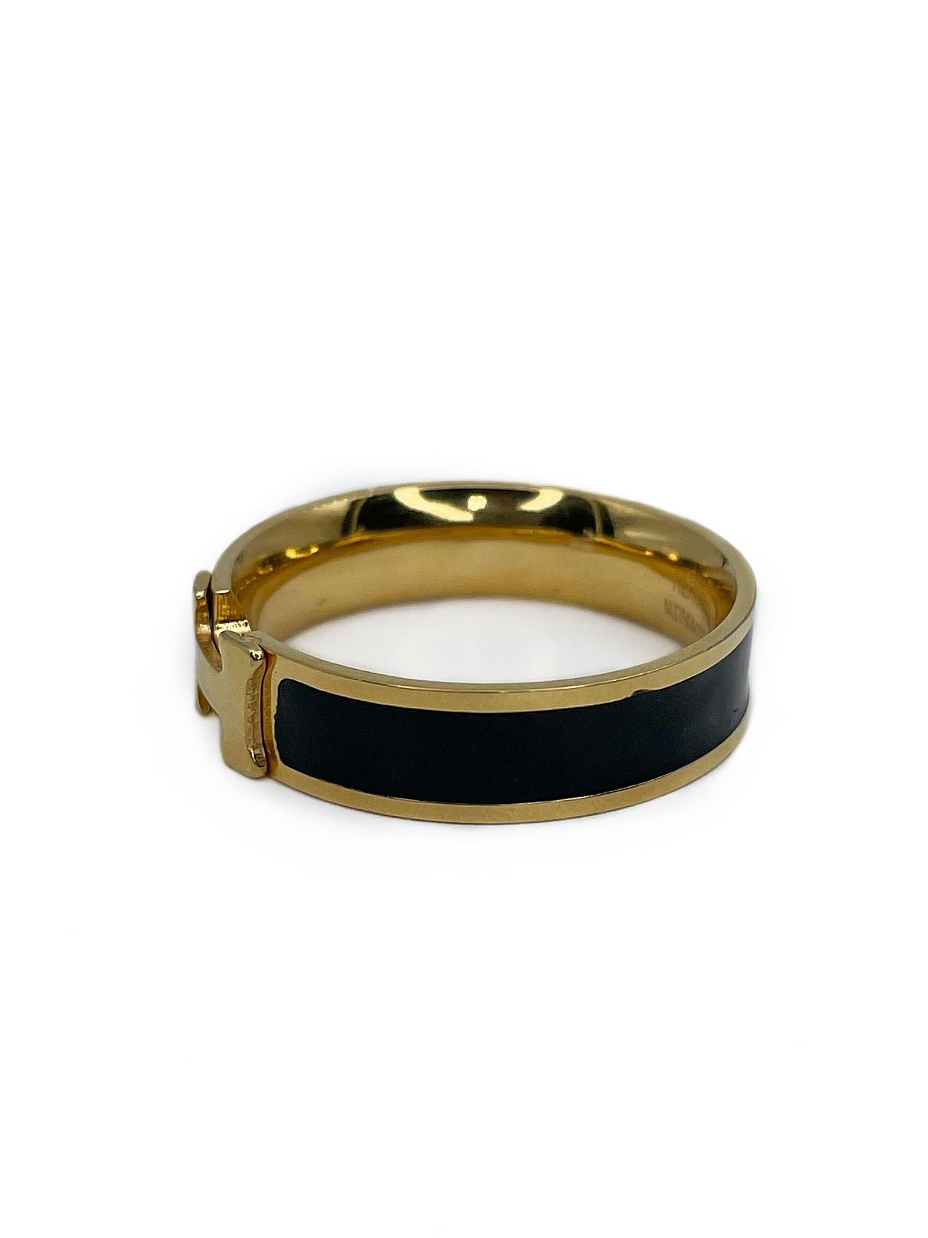 Hermes Vintage Clic 18K Gold Ring