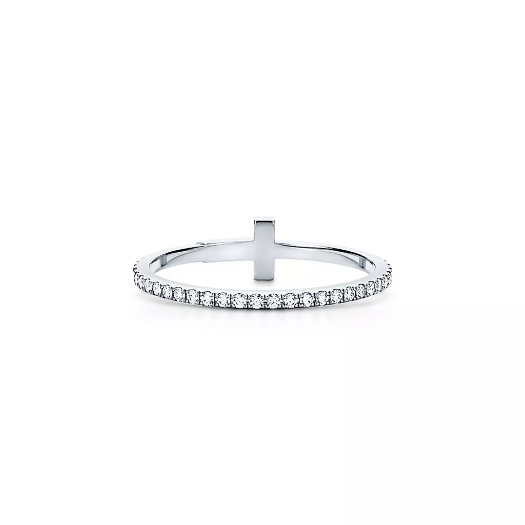 Tiffany Diamond Wire 18K Gold Ring