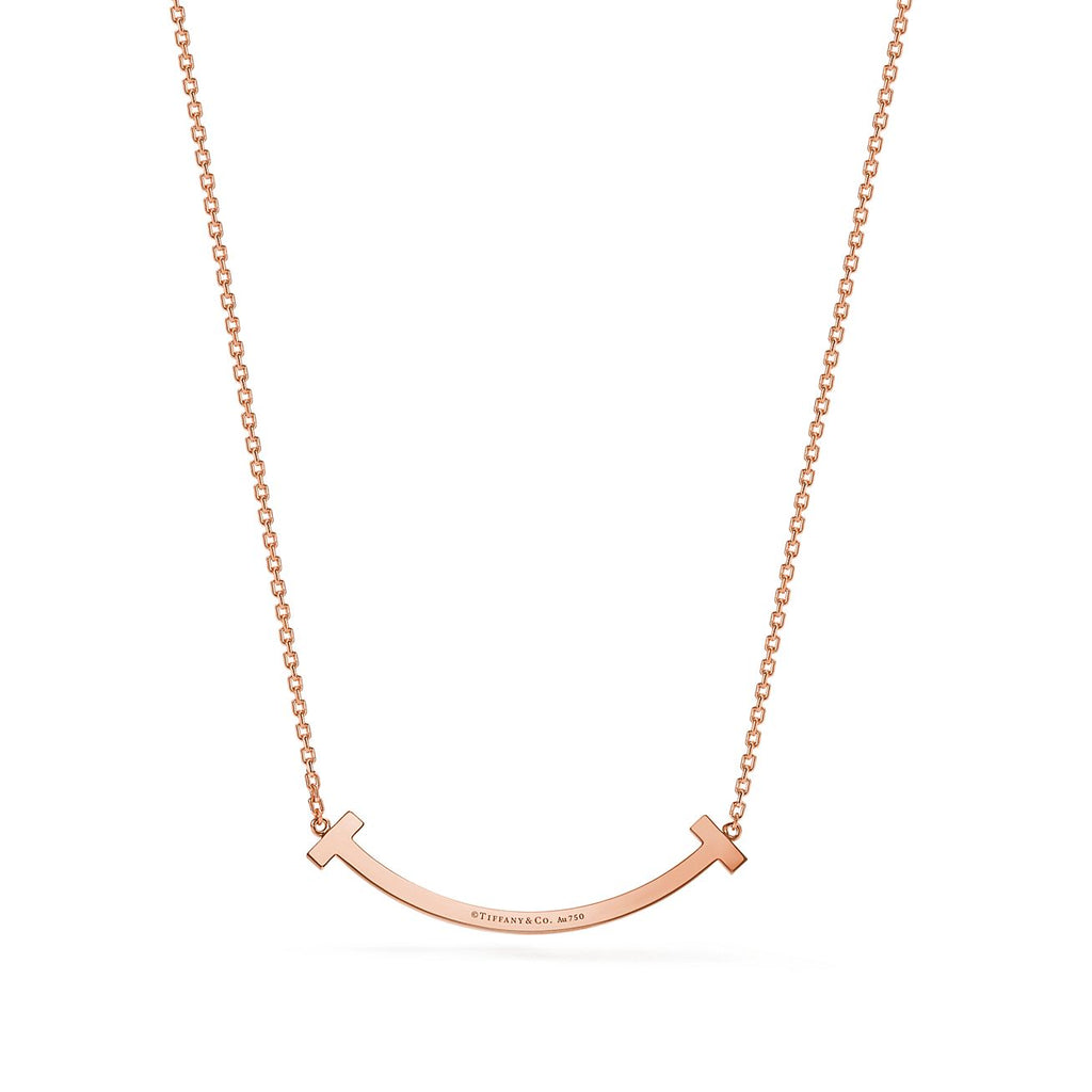 Tiffany Medium Diamond Pendant 18K Gold Necklace