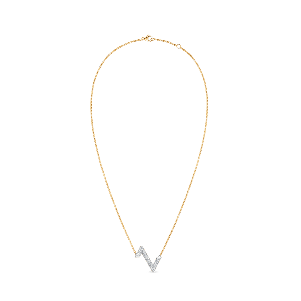 Louis Vuitton Volt Upside Down Pendant 18K Gold Necklace
