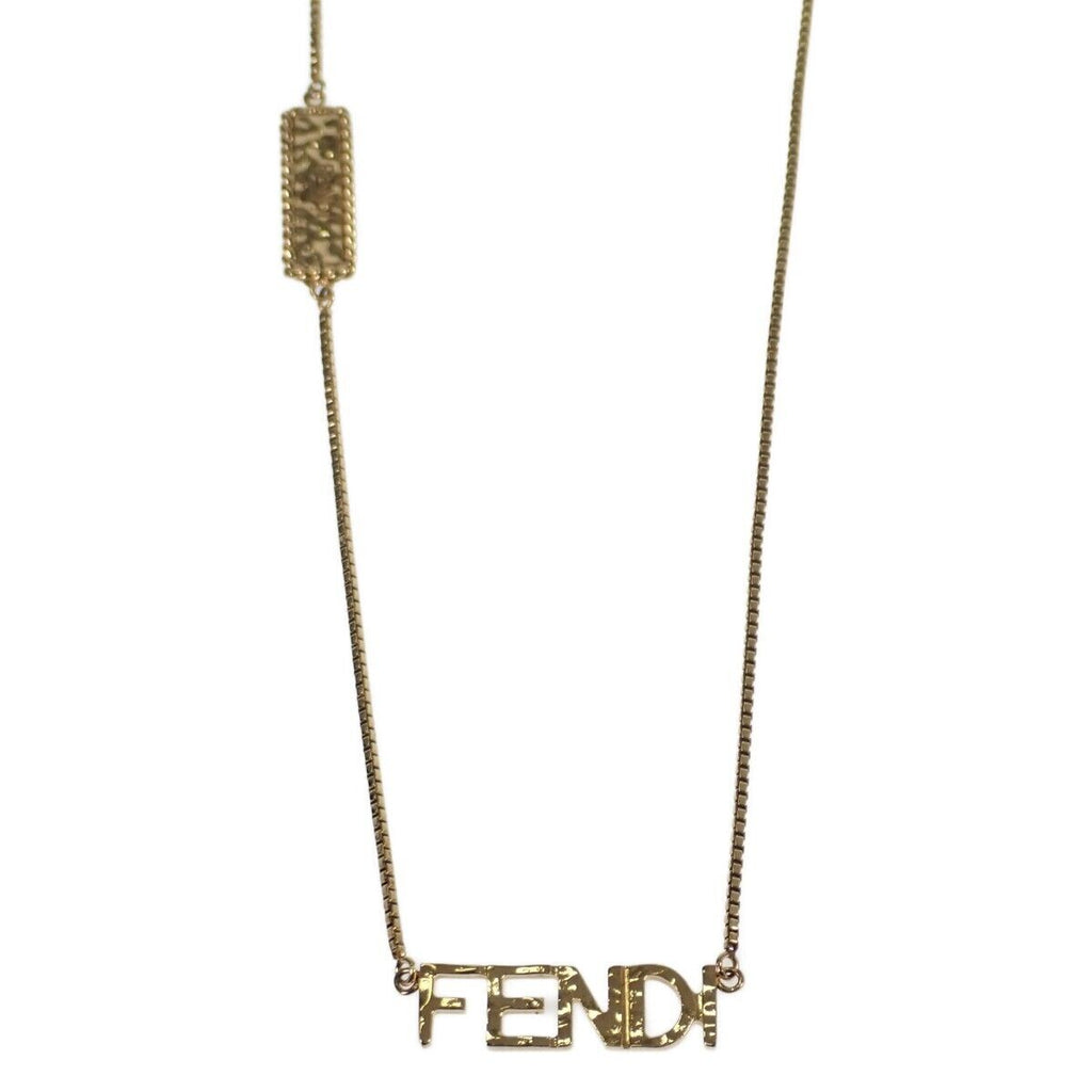 Fendi Script 18K Gold Necklace
