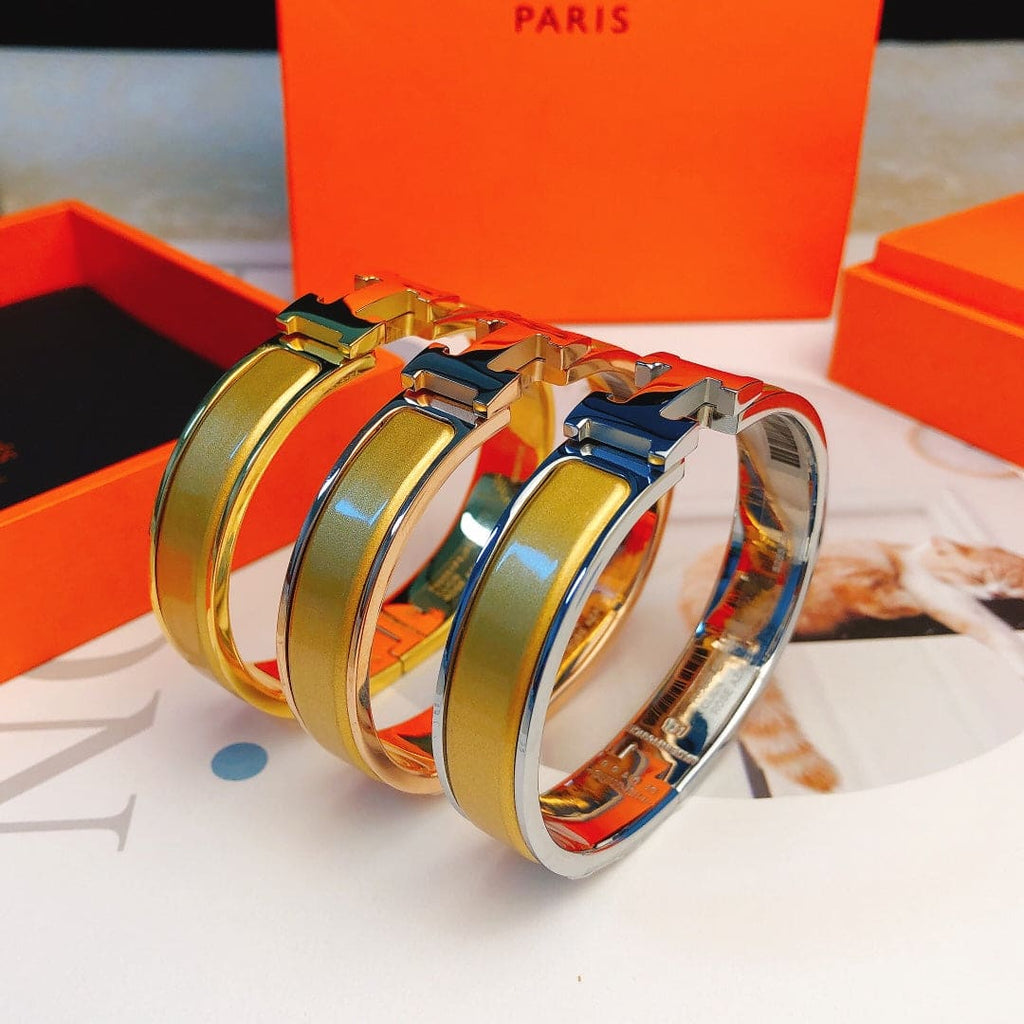 Hermes Clic Yellow 18K Gold Bracelet