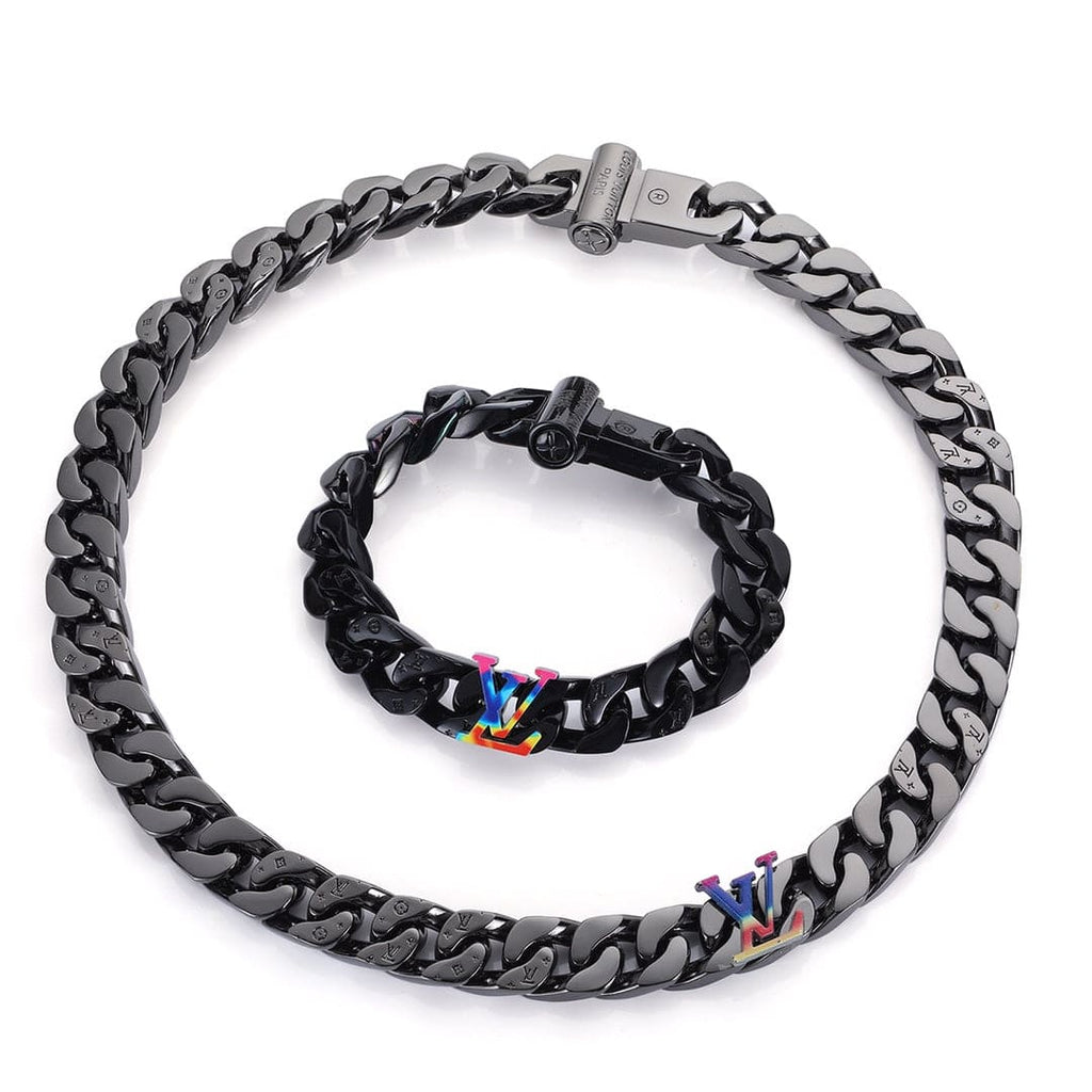 Louis Vuitton Rainbow Chain Link 18K Gold Bracelet