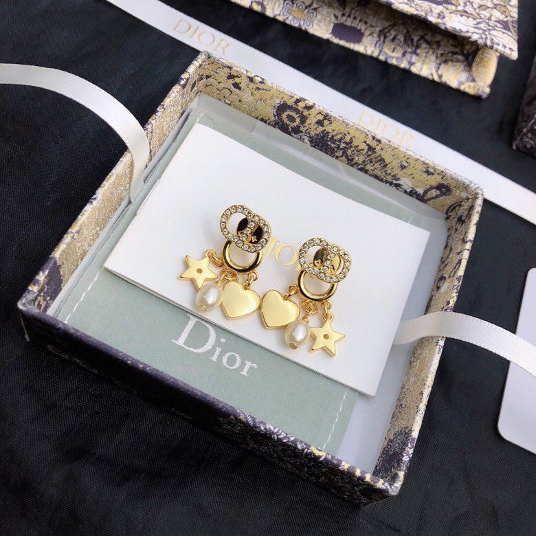 Dior Clair D Lune 18K Gold Earrings