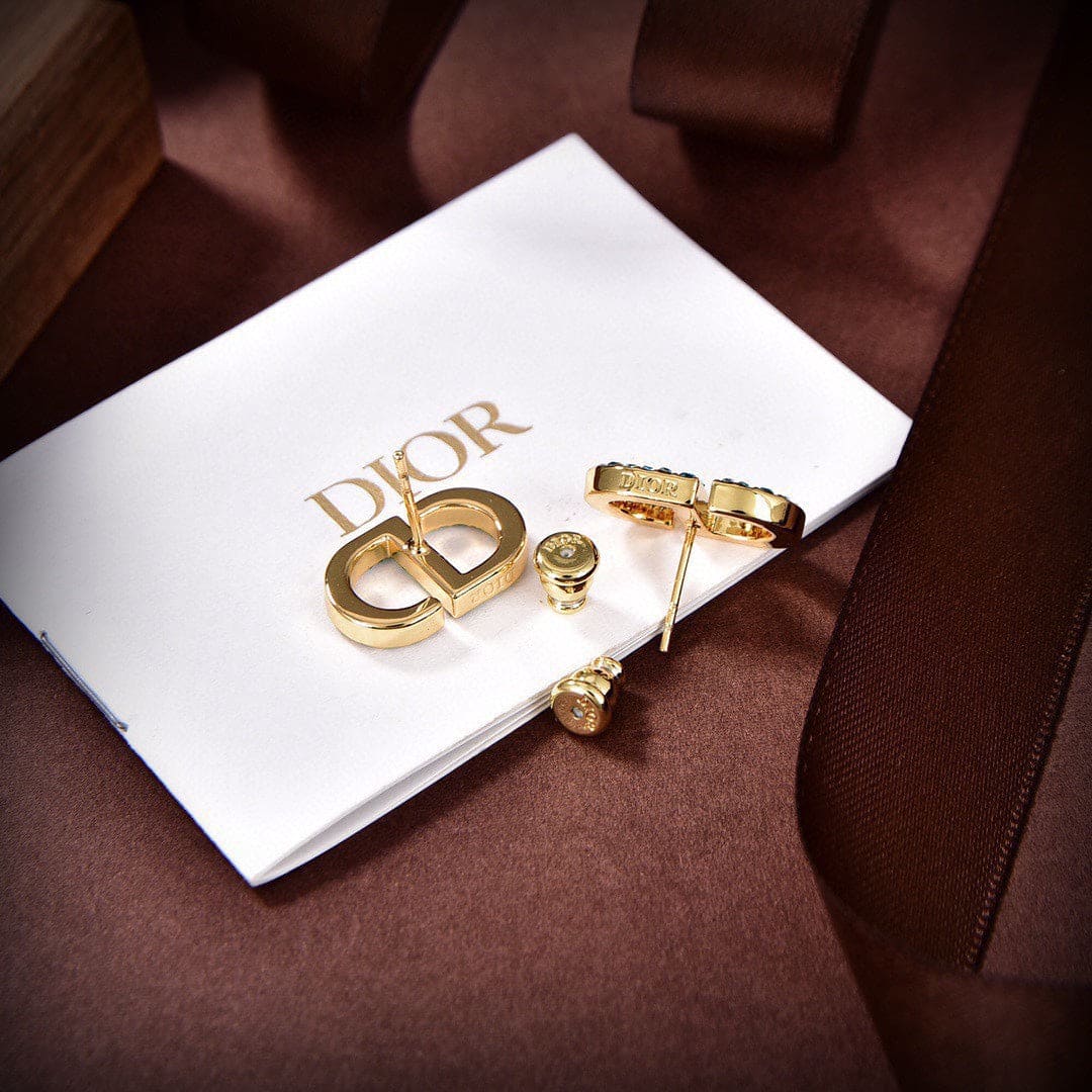 Dior Petit Stud 18K Gold Earrings