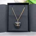 Chanel Black Heart 18K Gold Necklace