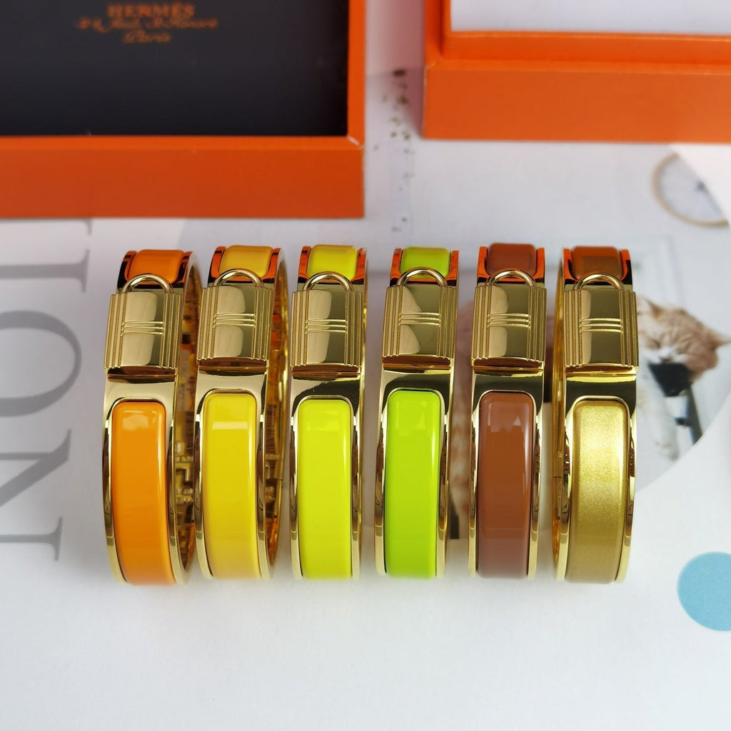 Hermes Clic Cadenas Yellow 18K Gold Bracelet
