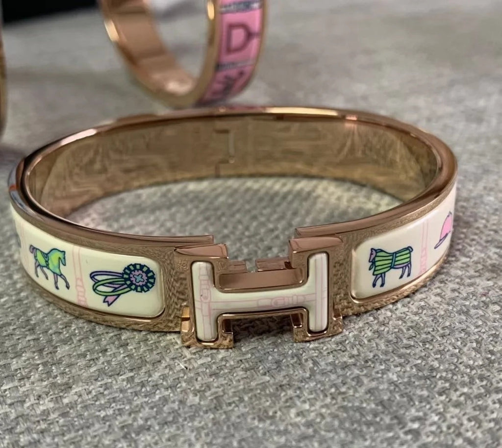 Hermes Clic Couvertures 18K Gold Bracelet