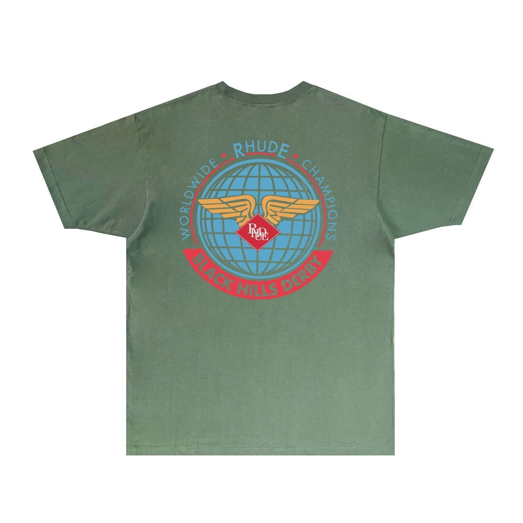 Rhude T-shirts Printed Trendy Pure Cotton