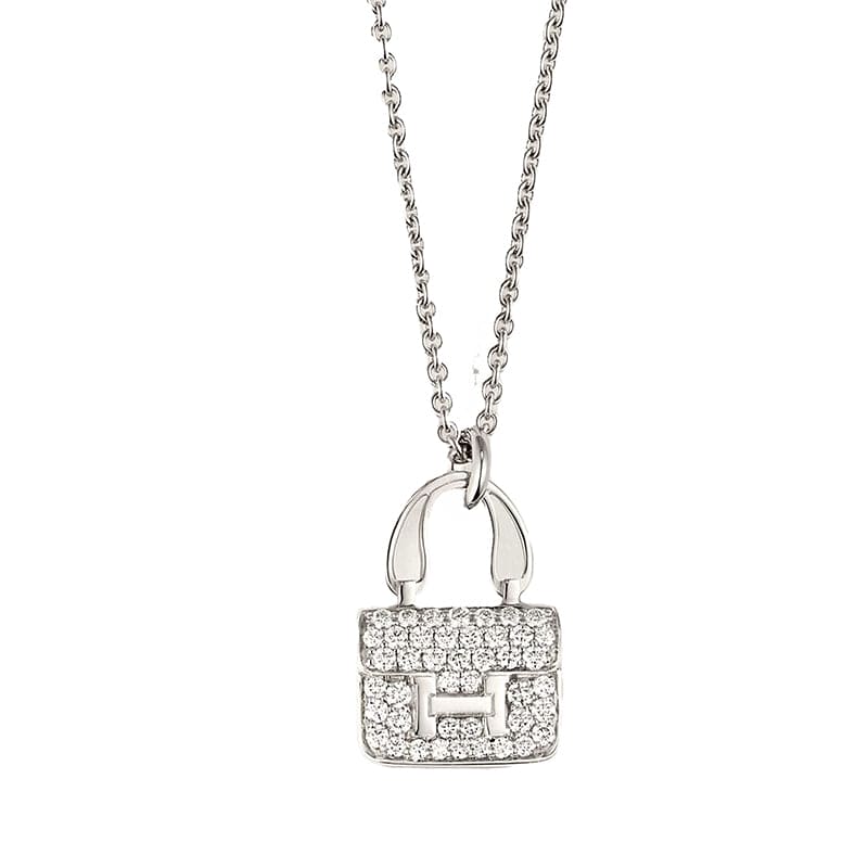 Hermes Amulettes Constance Pendant 18K Gold Necklace