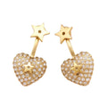 Dior Star & Heart 18K Gold Earrings