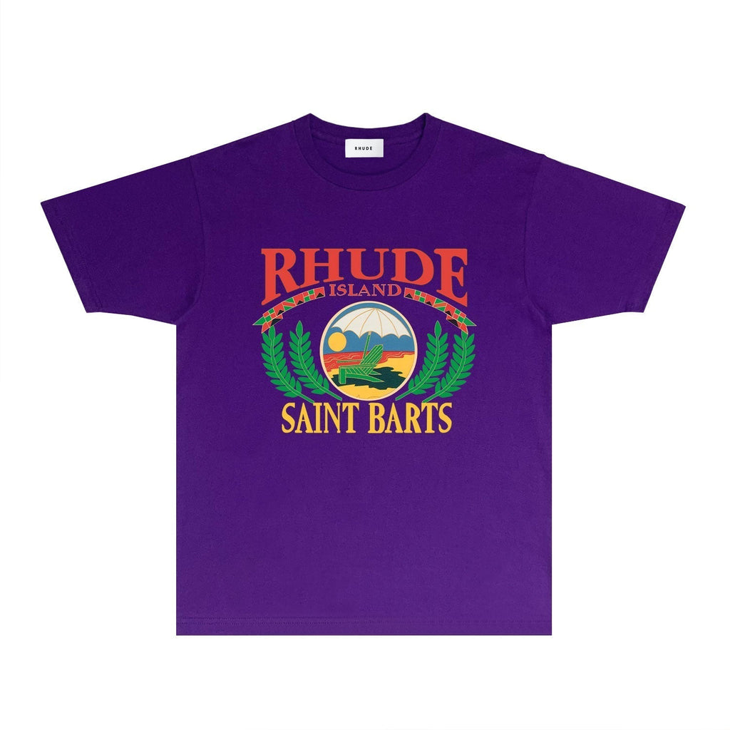 Rhude T-shirts Printed Trendy Pure Cotton