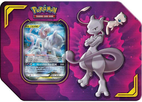 2019 Pokemon TCG Power Partnership Tin Mewtwo & Mew GX