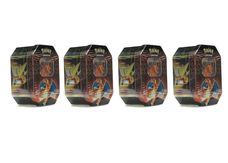 Pok¨¦mon TCG Hidden Fates Charizard Tin 4x Lot