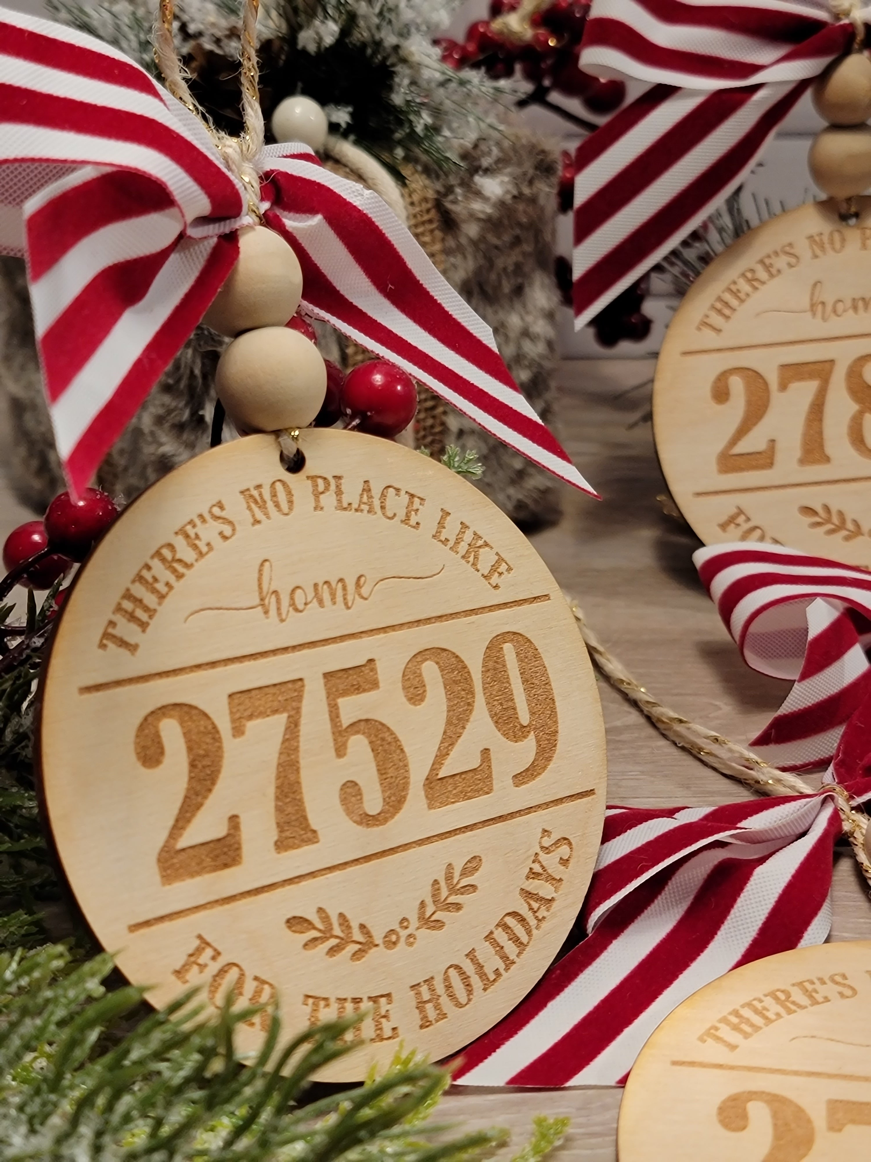 No Place Like Home Zipcode neighbor ornament