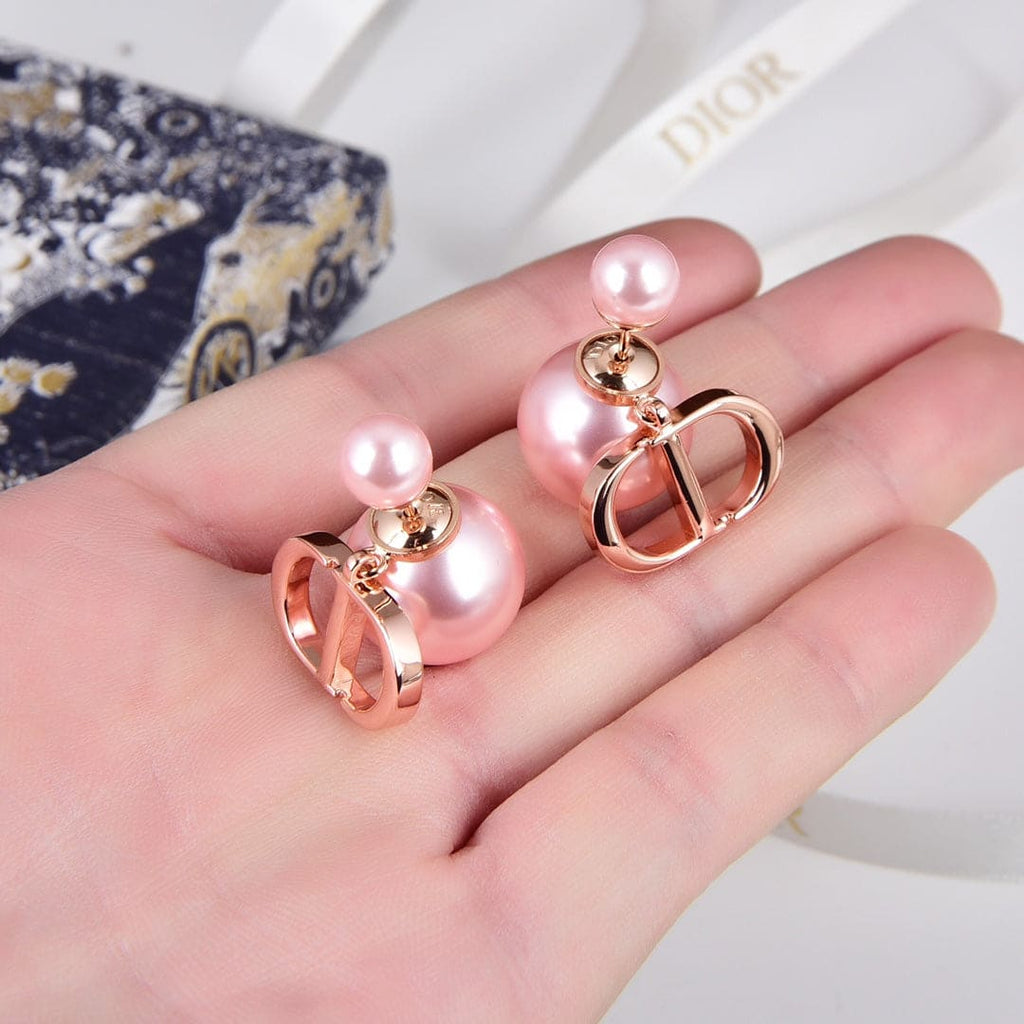 Tribales Pink Pearl 18K Gold Earrings