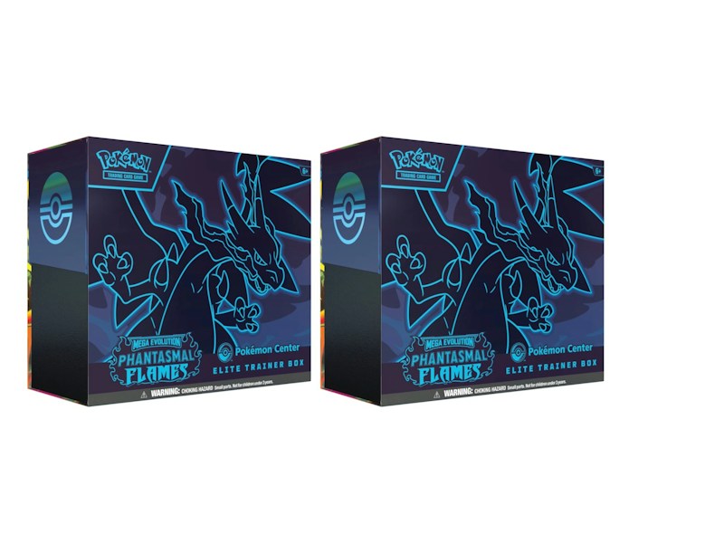 2025 Pok¨¦mon Mega Evolution Phantasmal Flames Pokemon Center Elite Trainer Box 2x Lot