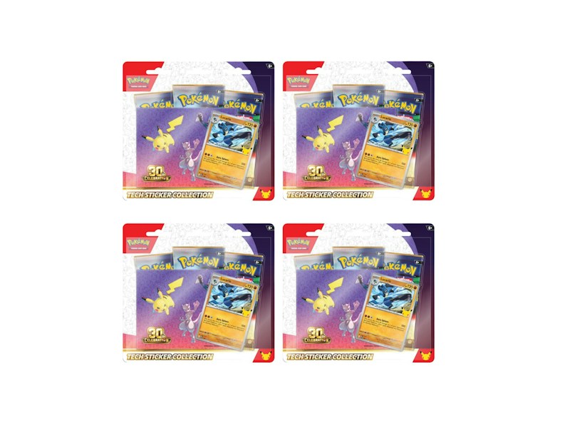 2026 Pok¨¦mon Mega Evolution 30th Celebration Tech Sticker Collection : Lucario Promo 4x Lot