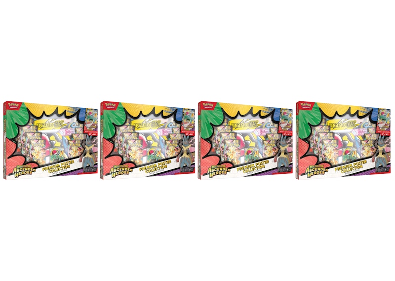 2026 Pok¨¦mon Mega Evolution Ascended Heroes Mega Lucario Premium Poster Collection 4x Lot