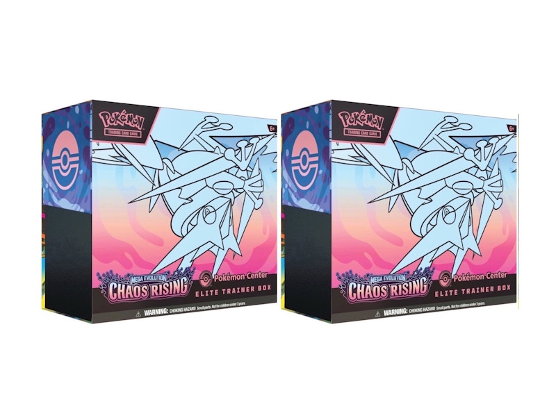 2026 Pok¨¦mon Mega Evolution Chaos Rising Pokemon Center Elite Trainer Box 2x Lot