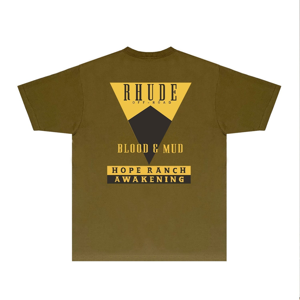 Rhude T-shirts Printed Trendy Pure Cotton