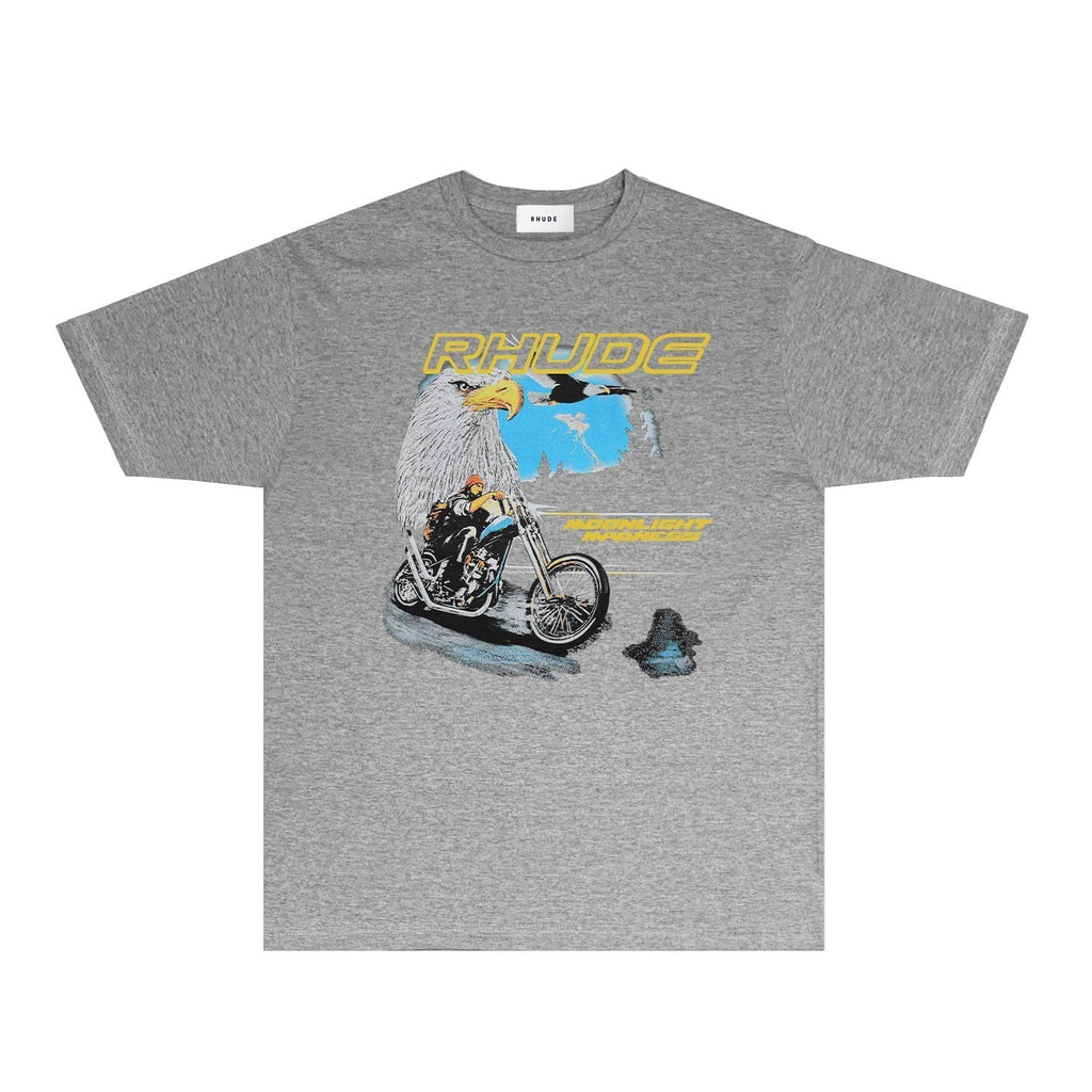 Rhude T-shirts Printed Trendy Pure Cotton
