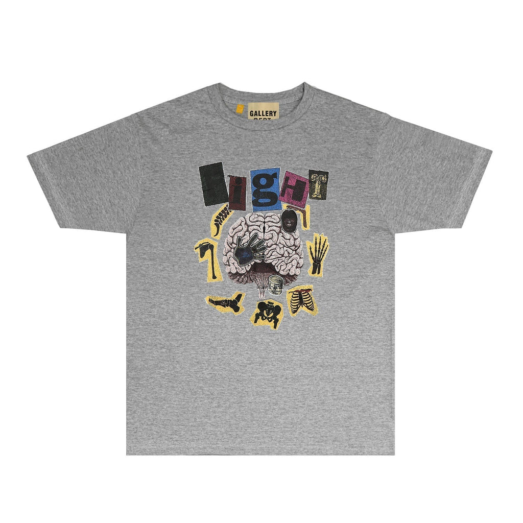 Gallery Dept T Shirt Retro Printed Loose Short-Sleeved Shirt