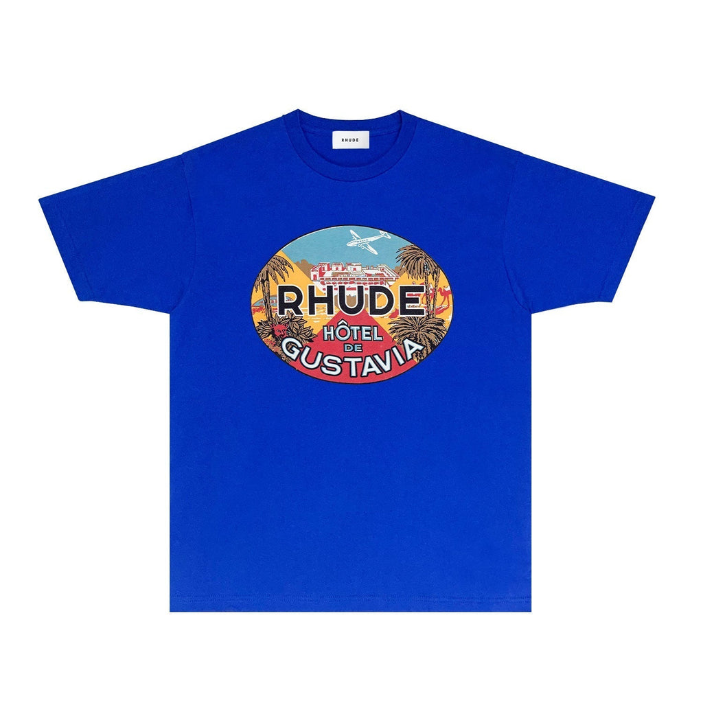 Rhude T-shirts Printed Trendy Pure Cotton