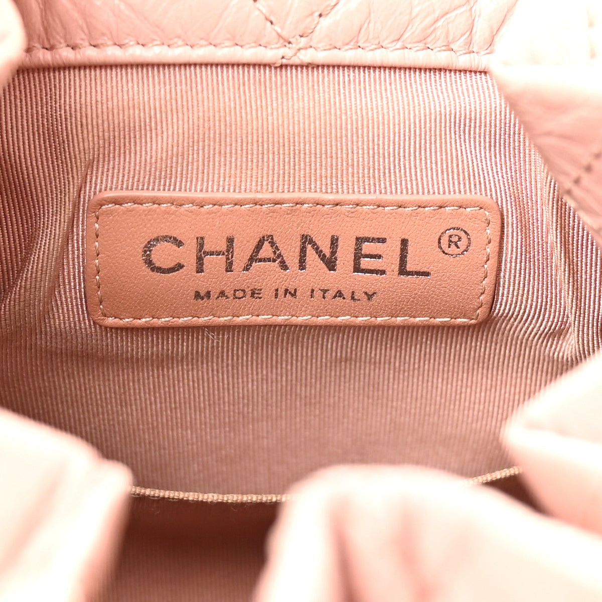 Aged Calfskin Quilted Small Gabrielle Backpack Pink