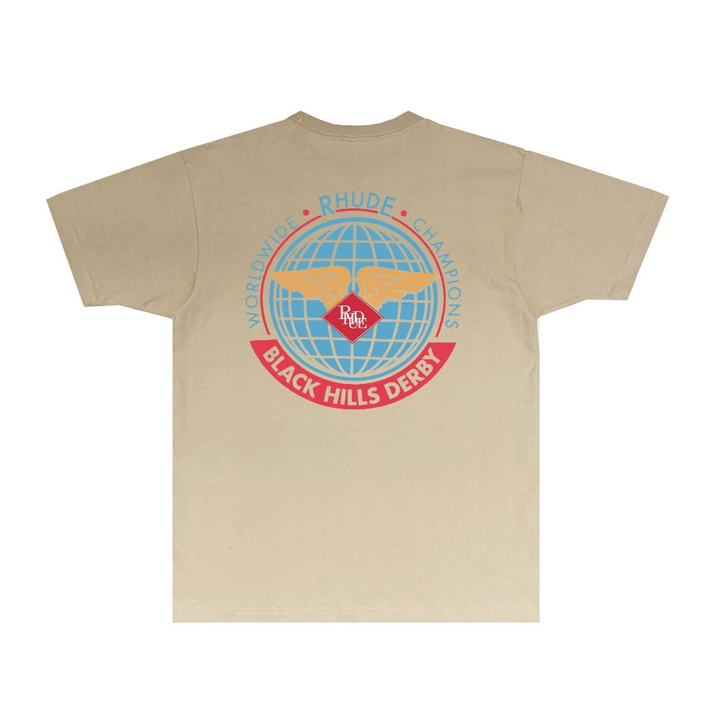 Rhude T-shirts Printed Trendy Pure Cotton
