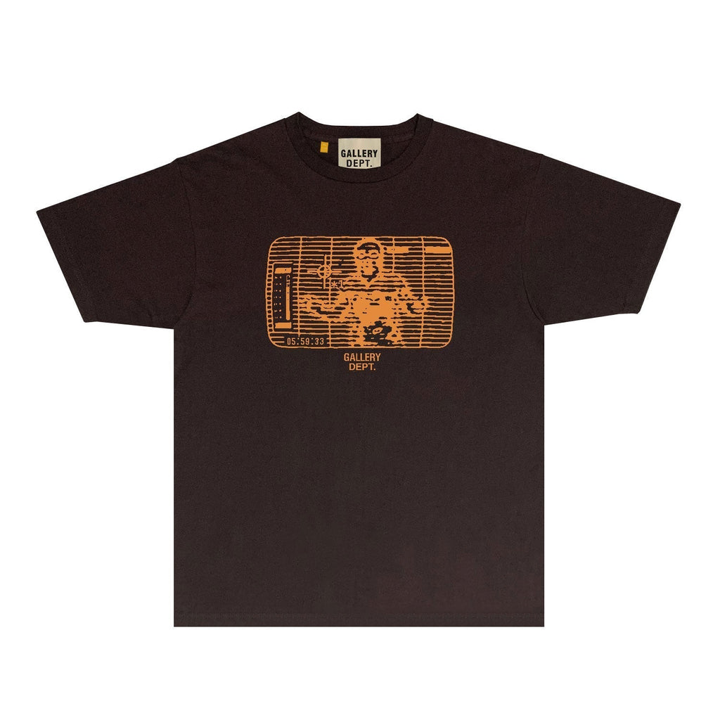 Gallery Dept T Shirt Retro Printed Loose Short-Sleeved Shirt