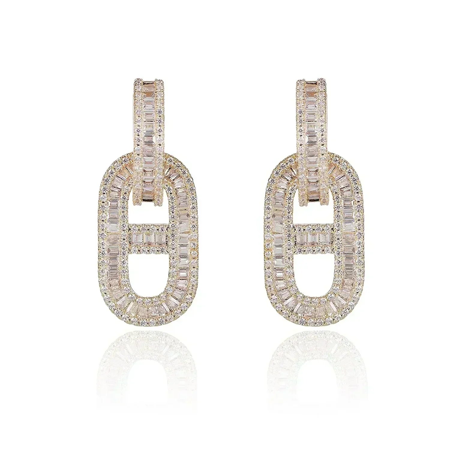 Hermes Diamonds 18K Gold Earrings
